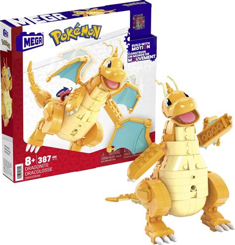 MEGA Pokemon Building Toy Kit Dragonite (388 Pieces) with Motion for ...
