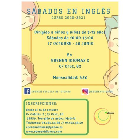Sábados en Inglés 2020-2021 | Ebenen Idiomas