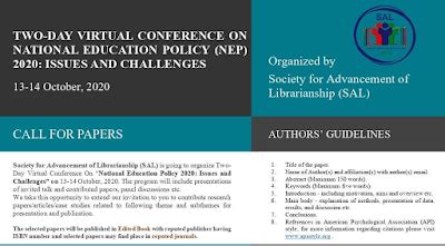 SLA Organize :Two-Day Virtual Conference On "National Education Policy ...