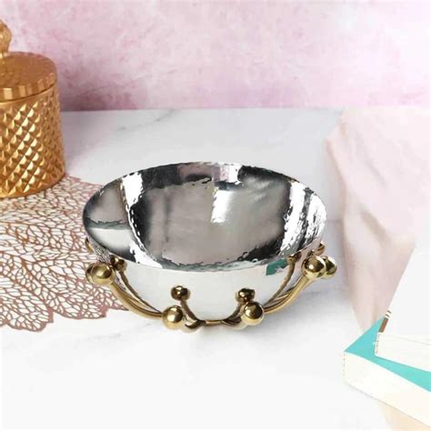 Buy SMOKEY COCKTAIL Spider Nut Bowl Metal Handcrafted Bowls Serving ...