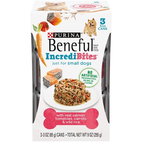 (6 pack) Purina Beneful IncrediBites Small Wet Dog Food Real Salmon ...