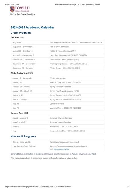 Howard County Public Schools Calendar 2025-2026 [Employment]
