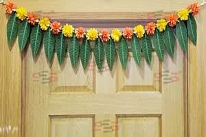 Buy PELLISANDADI Artificial Marigold & Mango Leaves Door Toran | Door ...