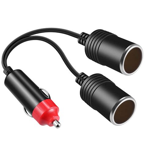 Buy YONHAN 1 to 2 12V Car Lighter Splitter Power Charger Port, 12 Volt ...