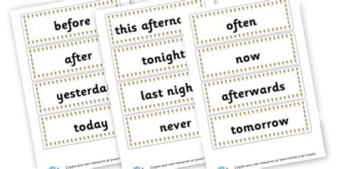 When Adverbs Cards (teacher made) - Twinkl