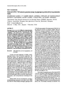 Hybrid ICPH 2740 assures quantum jump in pigeonpea productivity in ...