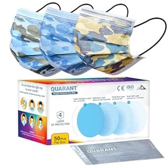 QUARANT Meltblown - Dual SMMS Fabric 4 Ply Designer Protective Face ...