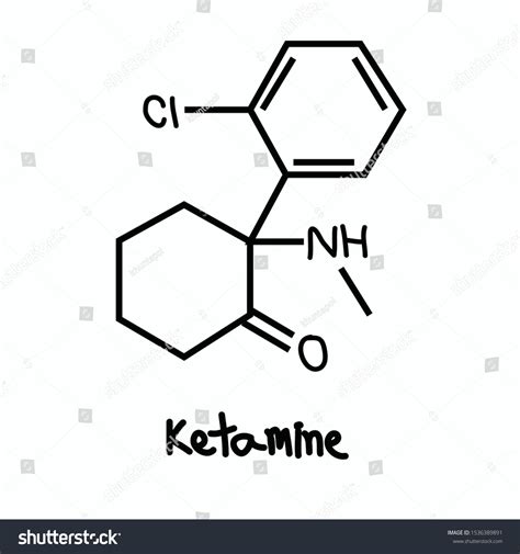 Chemical Structure Ketamine Show Chemical Background Stock Vector (Royalty Free) 1536389891 ... - structure of ketamine