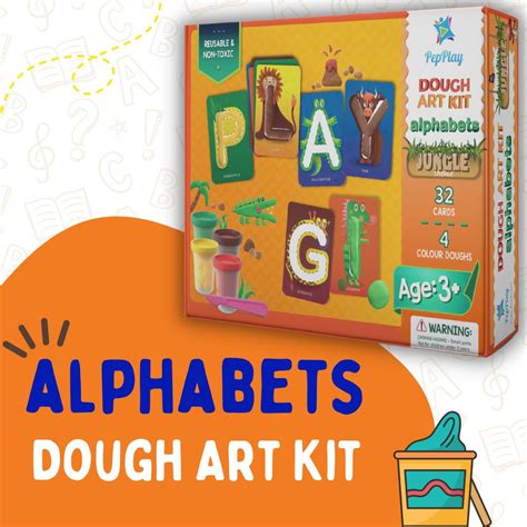 JoGenii |PepPlay Dough Art Kit - Alphabets Jungle Theme | PepPlay