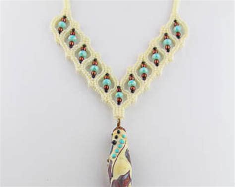 Netting Necklace Tutorial 的图像结果