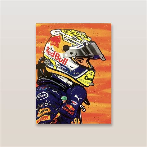 Max Verstappen Red Bull F1 Metal Poster