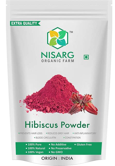 NISARG ORGANIC - HIBISCUS POWDER (200gm) : Amazon.in: Beauty