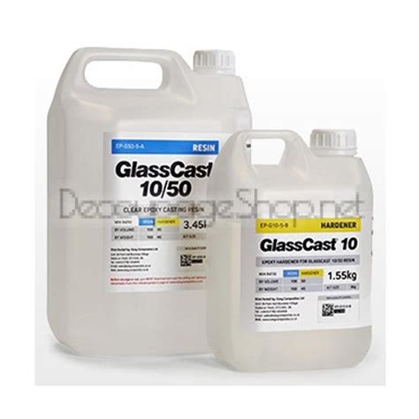 Епоксидна КРИСТАЛНА ТВЪРДА смола GlassCast 10 Clear Epoxy Coating Resin ...
