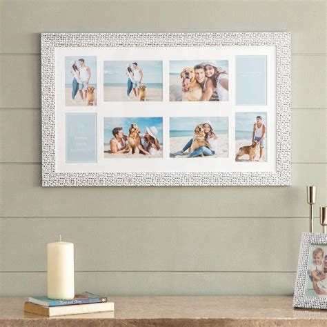 Home Centre Photomontage wooden Rectangular Photoframes - Silver - 70 ...