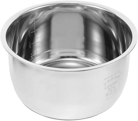 Stainless Steel Rice Cooker Inner Pot, 7-Cup Stainless Steel Rice ...