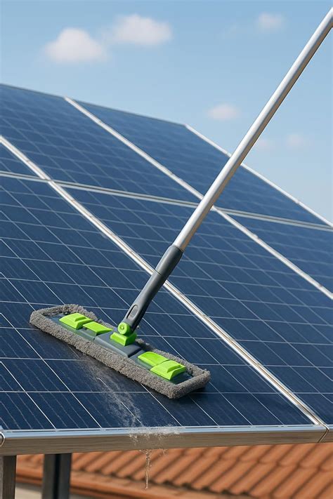 Solar Panel Cleaning Brush with Telescopic Handle – Soft Microfiber Mop ...