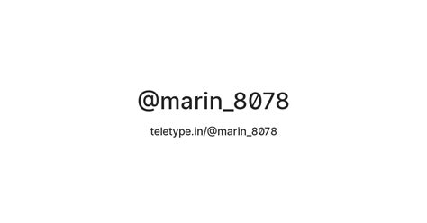 @marin_8078 — Teletype