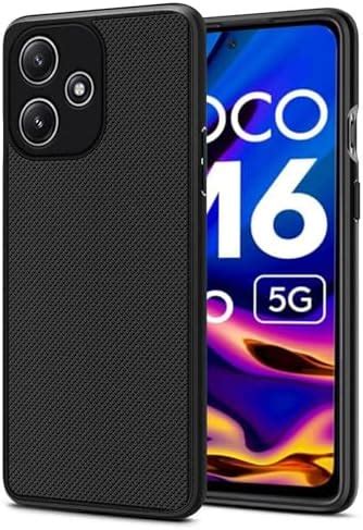 SHINESTAR Soft Silicone Frosted Air Dotted Case Cover Poco M6 Pro 5G ...