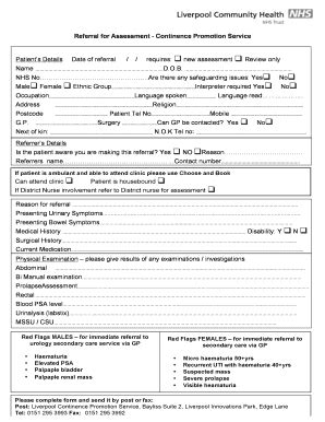 Fillable Online liverpoolcommunityhealth nhs Service referral form ...