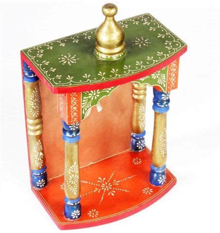 A B Art Wooden Temple / Pooja Mandir for home Solid Wood Home Temple ...