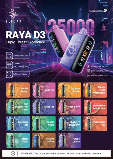 ELF BAR RAYA D3 25K – Vapecrux India