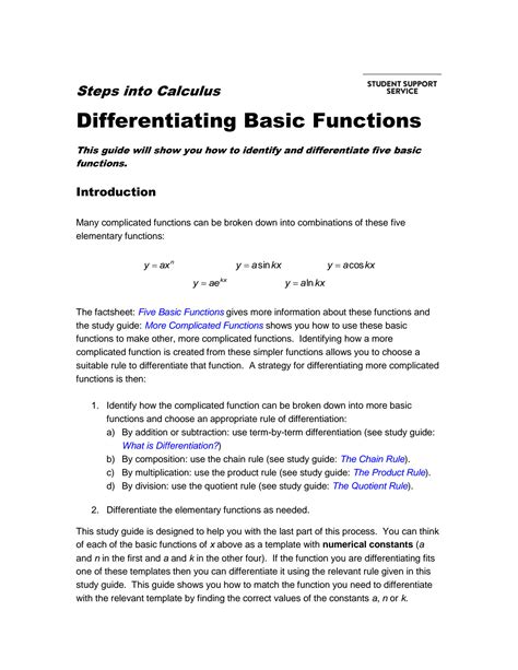 Image result for How to Differentiate Basic Functions in Cal