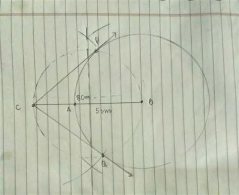 draw a circle of 5cm radius and construct a pair of tangent of the ...