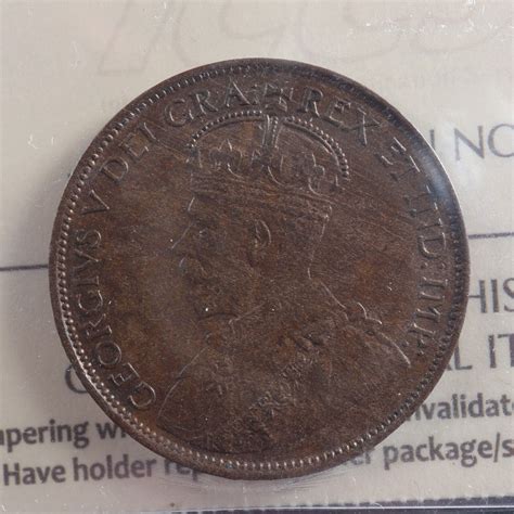 1 cent 1914 Canada ICCS AU-55 one large penny King George V c ...