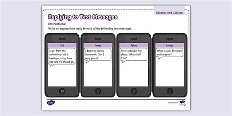 Robotics and Coding Replying to Text Messages - Twinkl