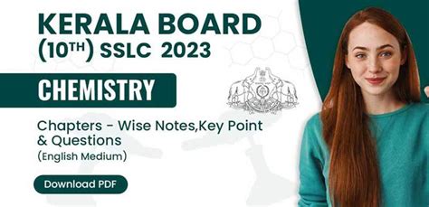 Kerala Board (10th) SSLC 2023 : Chemistry Chapters - Wise Notes, Key ...