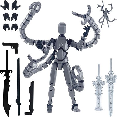 Amazon.com: Binvin T13 Assembly Completed Action Figure,Multi-Jointed ...