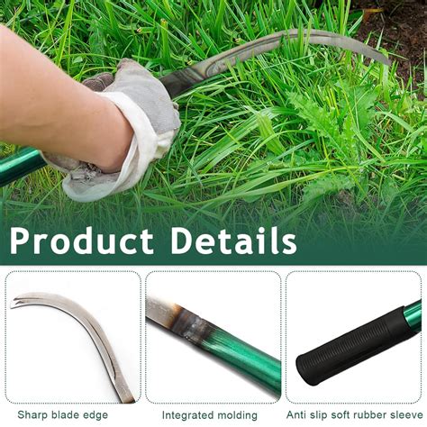 HASTHIP Sickle Weed Remover Tool with 40cm Handle– Hasthip