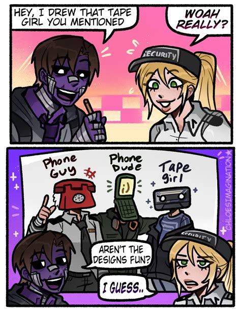 Chloesimagination — Michael Afton draws FNAF tape girl for Vanessa,,