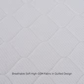 Buy Wink Leeds White Brown Fabric Solid Wood Single Bed and Mattress ...