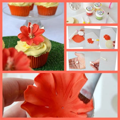 Fondant Hibiscus Flower Tutorial 的图像结果