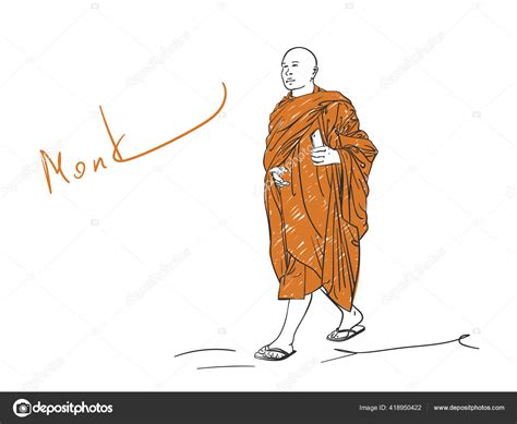 Meditation Monk Sketch
