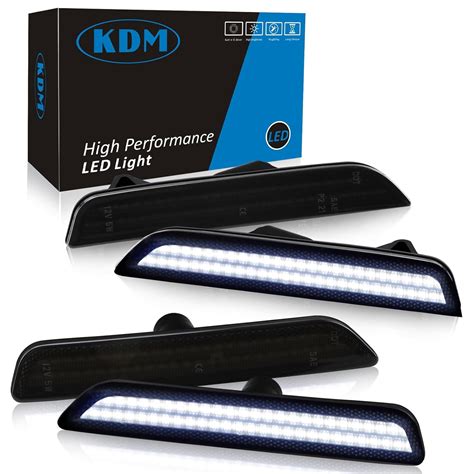 KDM LED Smoked Lens Fender Side Marker Reflectors Lights Dual Rows ...