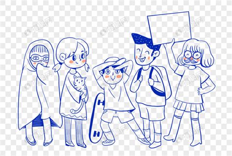 青少年简笔画 的图像结果