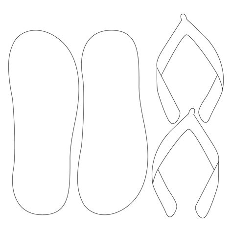 Flip Flop Pattern Template | Flip flop images, Flip flop craft, Diy ...