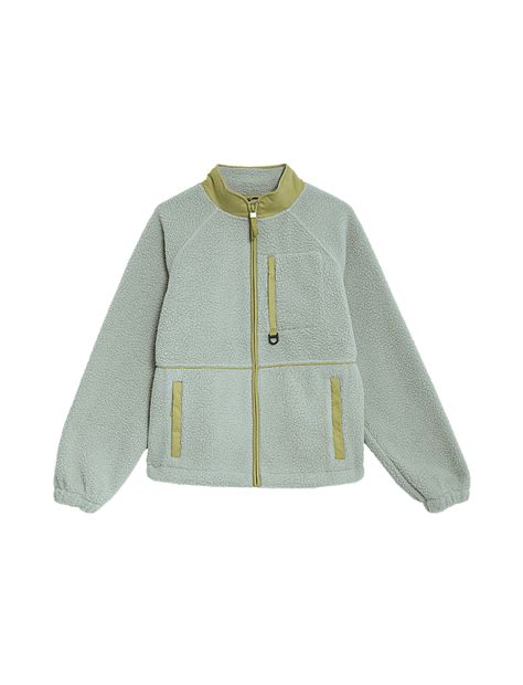 Buy Borg Zip Up Funnel Neck Fleece Jacket at Marks & Spencer
