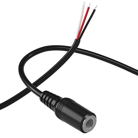 SIOCEN Replacement 3.5mm Female Jack to Bare Wire Open End TRS 3 Pole ...