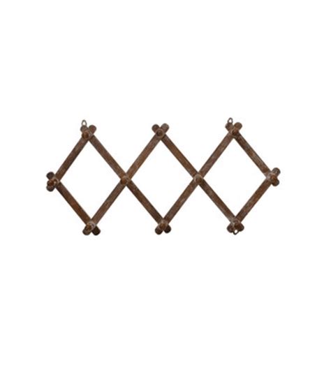 Wood Expandable Accordion Wall Hanger With 10 Pegs | Tosh Co. Home Store