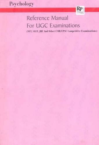 Buy Psychology: A Reference Manual for UGC & Other Competitive ...