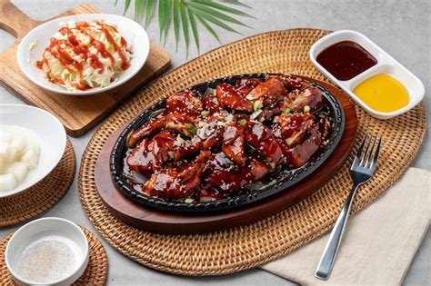Korean food chicken barbecue fried old days whole chicken boneless ...