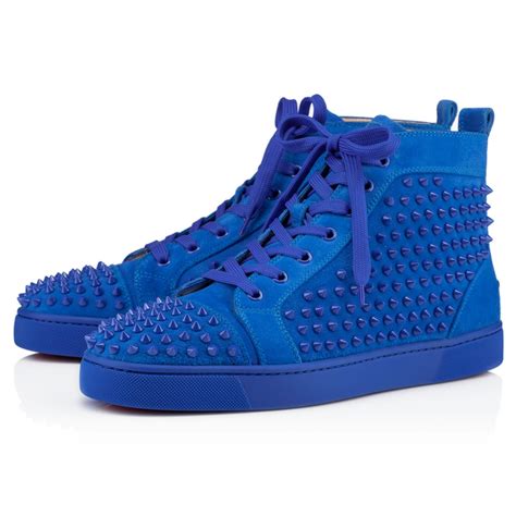 Christian louboutin Men's Louis Flat Sneakers in Blue for Men | Lyst