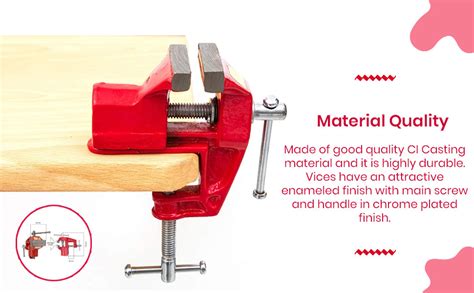 GLOBUS 385 Cast Iron 50 mm Baby Vice, Red : Amazon.in: Home & Kitchen