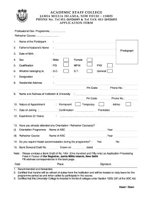 Fillable Online Application Form: Professional Development Programme ...