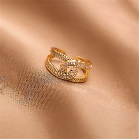 Buy Gold Plated Anti Tarnish Stainless Steel Interconnected Adjustable ...