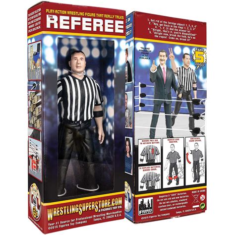 Buy Figures Toy Company Three Counting And Talking Wrestling Referee ...