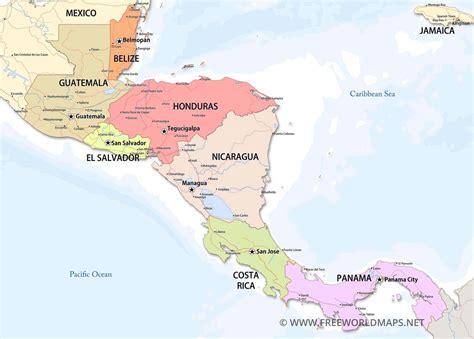 Central America Maps – Freeworldmaps.net